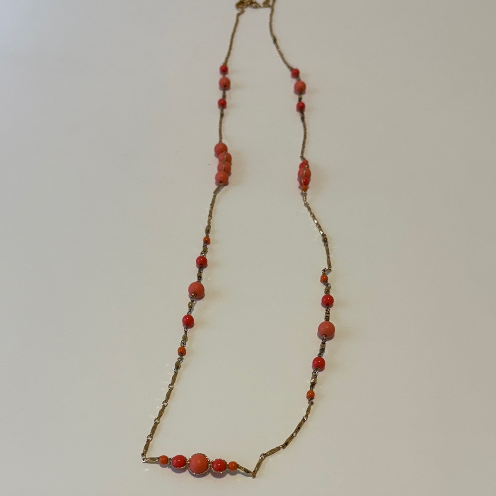 Elegant Coral Beaded Necklace